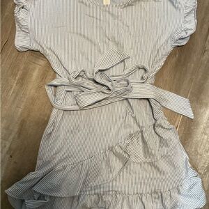 Michael Kors Blue and White Striped Dress